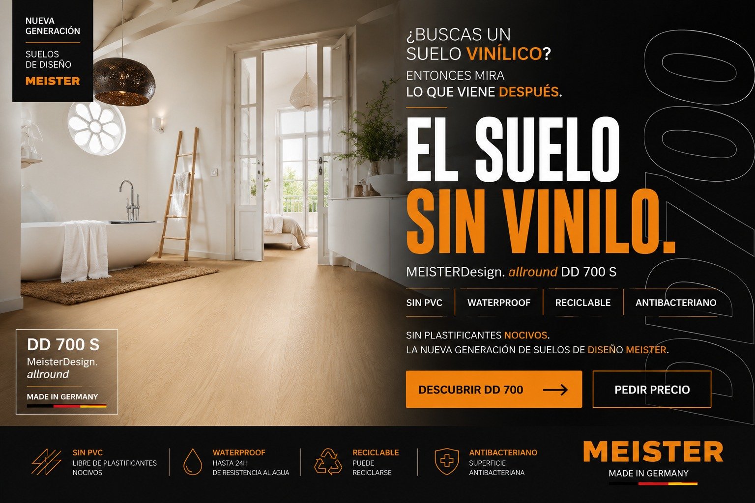 MEISTERDesign allround DD 700 S, suelo de diseño sin PVC en MEISTER Ourense