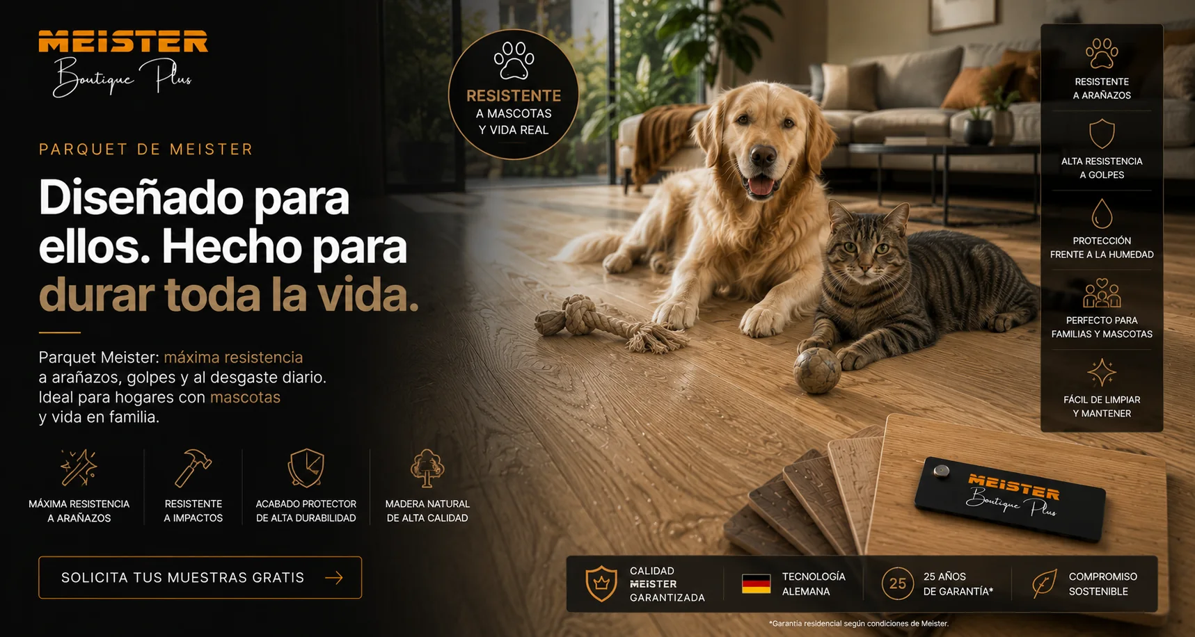 Parquet MEISTER preparado para la vida cotidiana